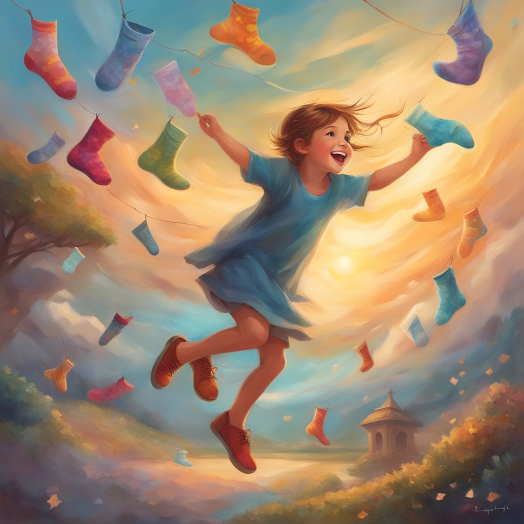 Histoire enfant : La course des chaussettes volantes